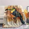 1PC Toucan Wall Art Print FlAannel Blanket, High quality Comfortable for All Seasons, Home Decor, Warmth and Comfort
