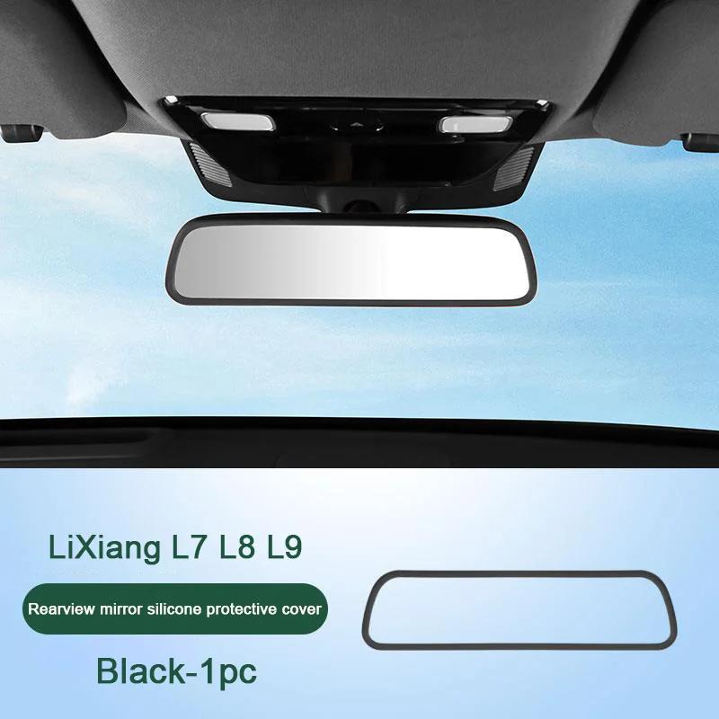 For Ideal Li Lixiang L7 L8 L9,Car Interior Silicone Rearview Mirror Protective Case Trim Cover Decorative Auto Accessory