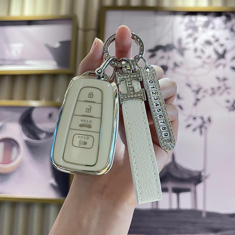 Чехол для ключа Toyota: Подходит для пуль от Highlander, Camry, Levin, C-HR, Avalon и RAV4