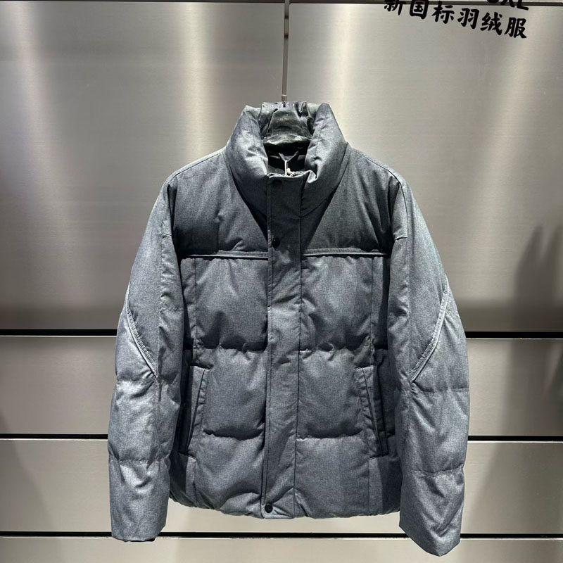 Winter New Casual Stand-Collar down Jacket for Men, Thickened with White Duck Down, Loose Fit, Warm, Versatile, Trendy Coat
