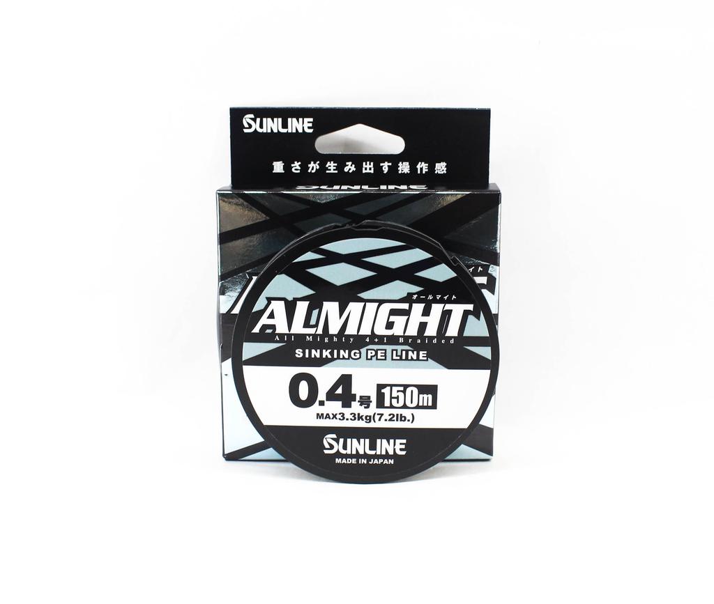 Sunline PE Line X4 Almight Sinking PE 150 м PE 0,4 7,2 фунта оливковый (5629)