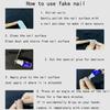 Women Press On Nails Medium Fake Nails With Designs Nude Stick On Acrylic Nails Glossy Full Cover False Nails