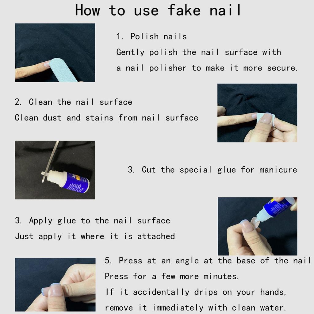 Women Press On Nails Medium Fake Nails With Designs Nude Stick On Acrylic Nails Glossy Full Cover False Nails