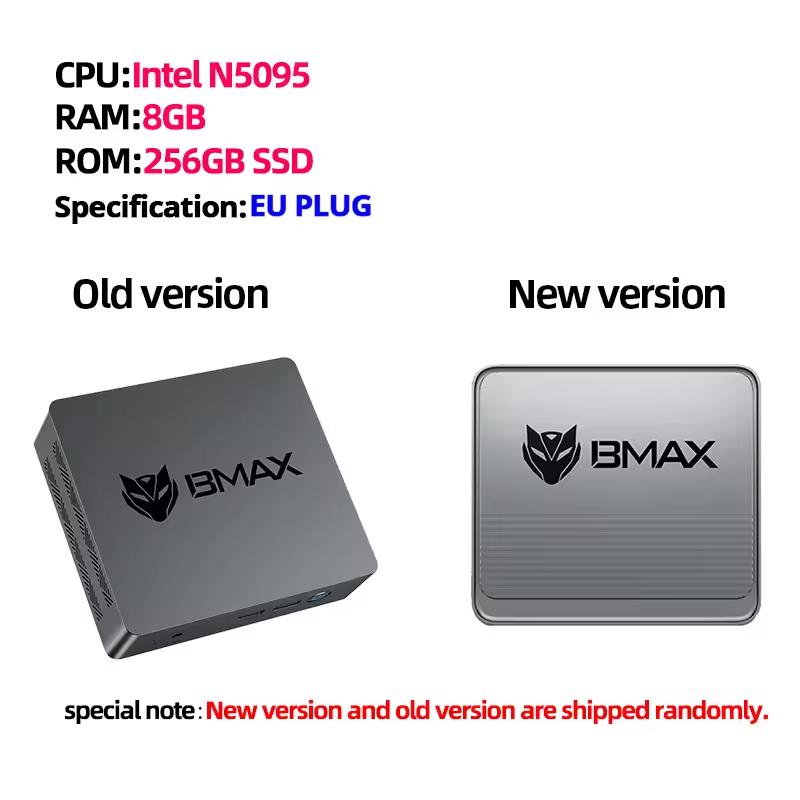 BMAX B3PRO Мини-ПК Windows 11 Intel N5095 8 ГБ ОЗУ DDR4 256 ГБ SSD Intel UHD Graphics 1000 Мбит/с Ethernet