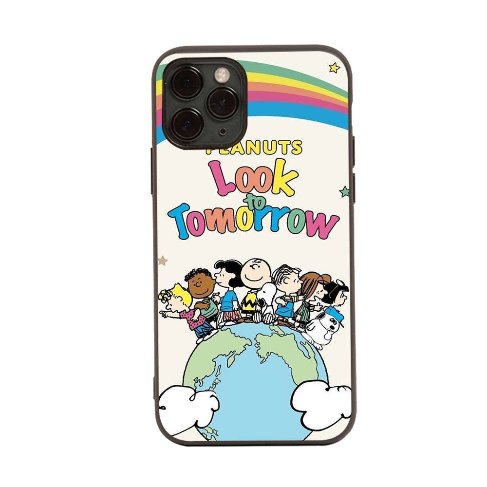 SM17 Snoopy Black Sofe Case for Samsung Note 20 Lite S24 Ultra S23 A03 A05 A06 A11 A71 A15 A16 A13 A24 A25 A33 A52 A53 A50 M55 M35 Plus