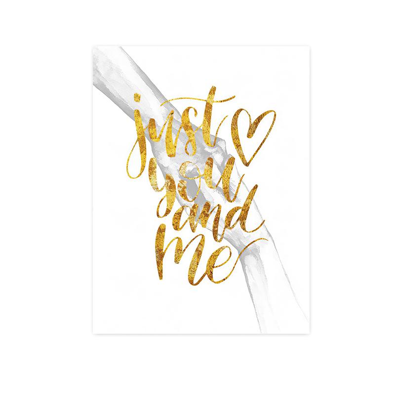 Черно-белый романтический плакат «рука об руку» с принтом на холсте, современная картина с цитатами о любви, настенная художественная картина для пар, влюбленных, декор комнаты