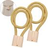 Набор из 2 деревянных кистей для штор с магнитами, золотой, NYANDELMO ND-0157-R08-GD-52см-2(2)