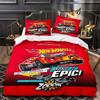 Пододеяльник с 3D-принтом Hot Wheel Monster Truck, наволочка, комплект постельного белья размера Твин, Фул, Квин, Кинг для декора спальни 01