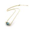 Les Trésors De Lily [N3746] - Golden Turquoise 'Mineralia' Necklace
