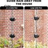 Heavy Duty Rain Chain Outdoor Lotus Metal Garden Hanging Easy to Hang Catcher Cups Outside Gutters Downspouts Replacement Decorative Iron