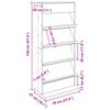 Magazine Rack Grey Sonoma 70 x 41 x 156 cm Engineered Wood
