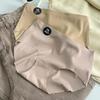 7A Mulberry Silk Antibacterial Seamless Mid-Waist Panties for Women - Simple Morandi Solid Color