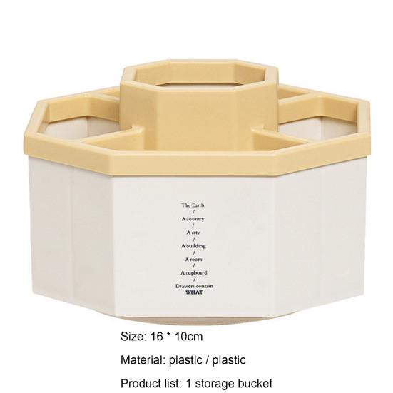 Изысканный пластиковый держатель для карандашей большой емкости, вращающийся на 360 градусов настольный органайзер для школы