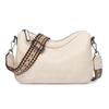 Solid Color Design 2025 New Simple Fashion Fashion Pillow Bag Single Shoulder Wide Shoulder Strap Messenger Bag Women