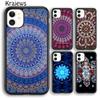 Чехол для телефона Krajews в стиле ретро Мандала с цветком для iPhone 14 5 SE 6s 7 8 plus XR XS 11 12 13 pro max Samsung Galaxy S21 S22ultra