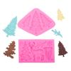 Silicone Resin Molds Christmas Tree Leaves Deer Fondant Mould Tools Kitchen Baking Accessories