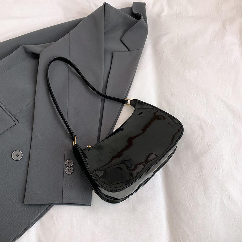 Премиальная однотонная простая женская сумка новая ретро ручная сумка на плечо подмышку универсальная женщина