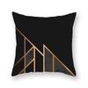 45X45CM Luxury Gold Black Pattern Decorative Irregular Geometric Pillowcase Marble Stripe Design Wedding Bedding Home Decor