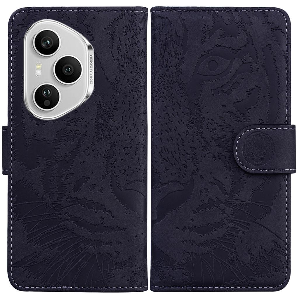 For Honor 400 Pro 5G (Global) Case Tiger Imprint Leather Wallet Phone Cover