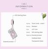 WOSTU 925 Sterling Silver Tarot Cards Lovers Charm Pendant for Women Pink Enamel Heart Lovebirds Charm Fit Original DIY Bracelet Jewelry