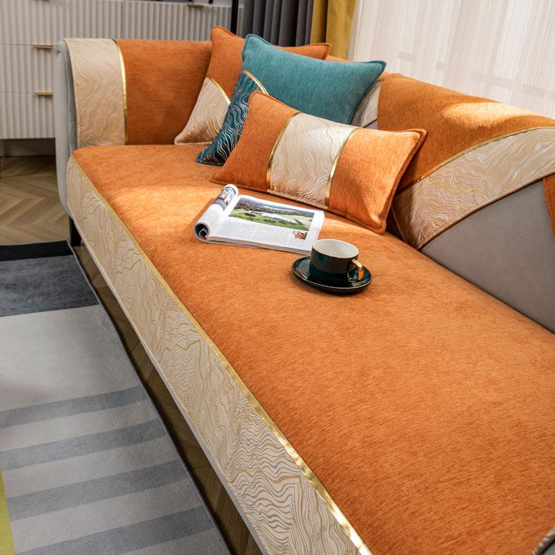 Жаккардовый лоскутный чехол для дивана, 1/2/3-местный L-образный секционный чехол для дивана, чехол из синели, подлокотник, защита для мебели для гостиной