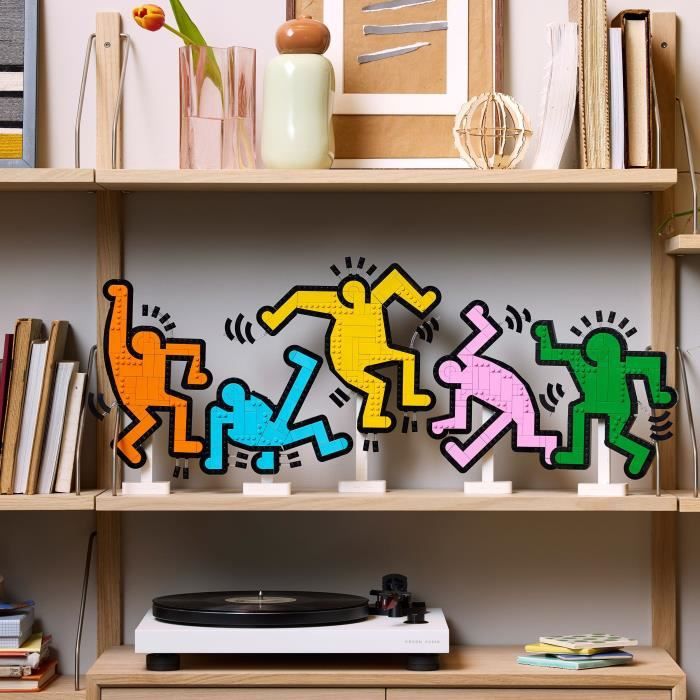 LEGO® 31216 Art Keith Haring, Les Figures Dansantes, Décoration d’Intérieur et Set de Construction pour Adultes