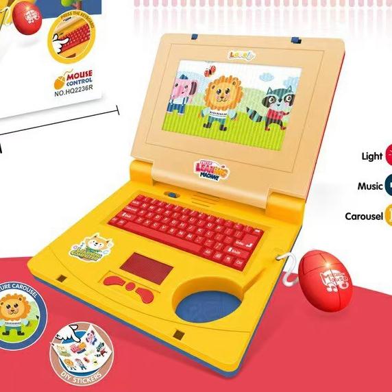 Kids Learning Laptop LED Electronic Learning Machine With Music And Light Cognitive Educational Toy Gift For Children