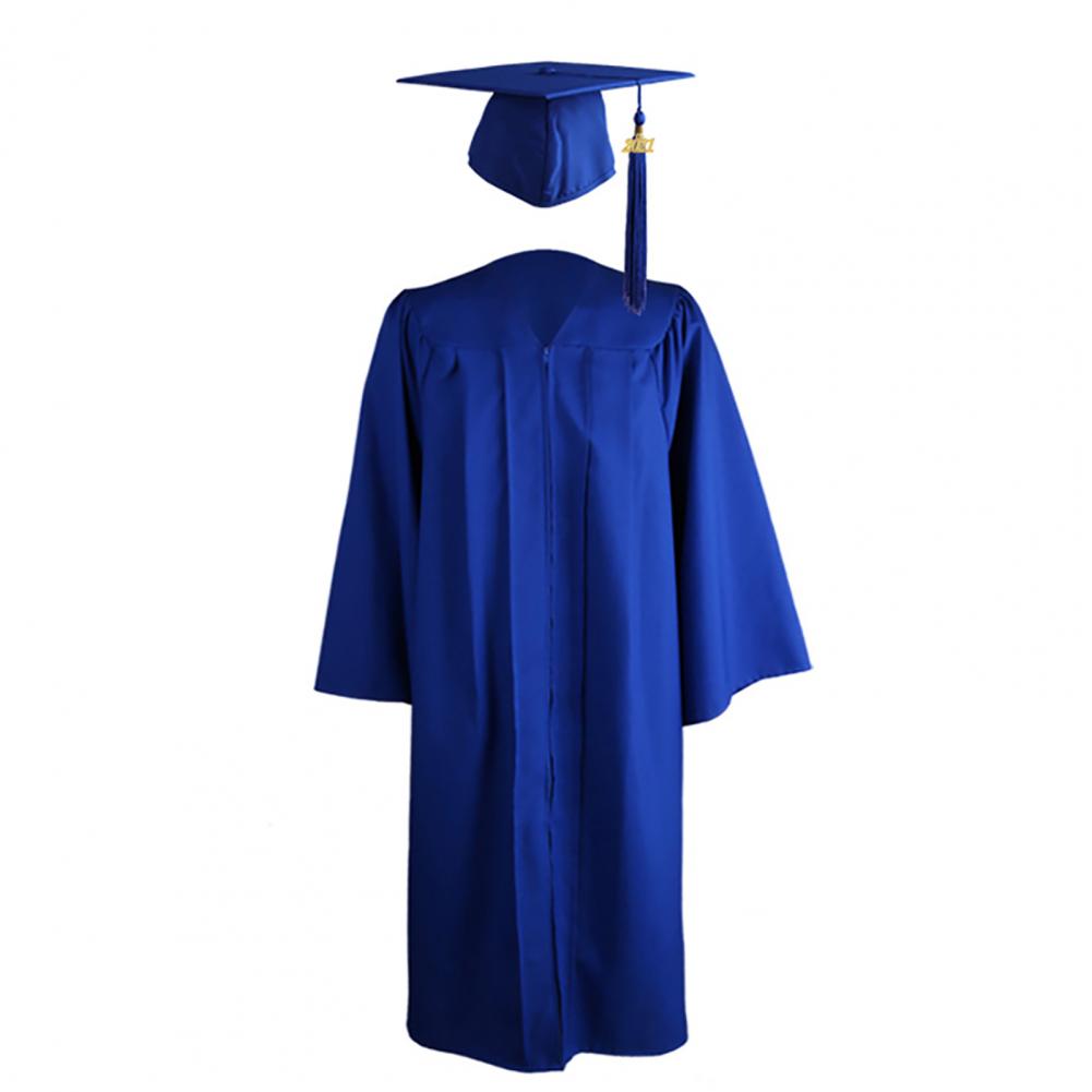 2021 Graduation Gown Adult Long Sleeve University Academic Dress Zip Closure Plus Size Graduation Gown Robe Mortarboardcap