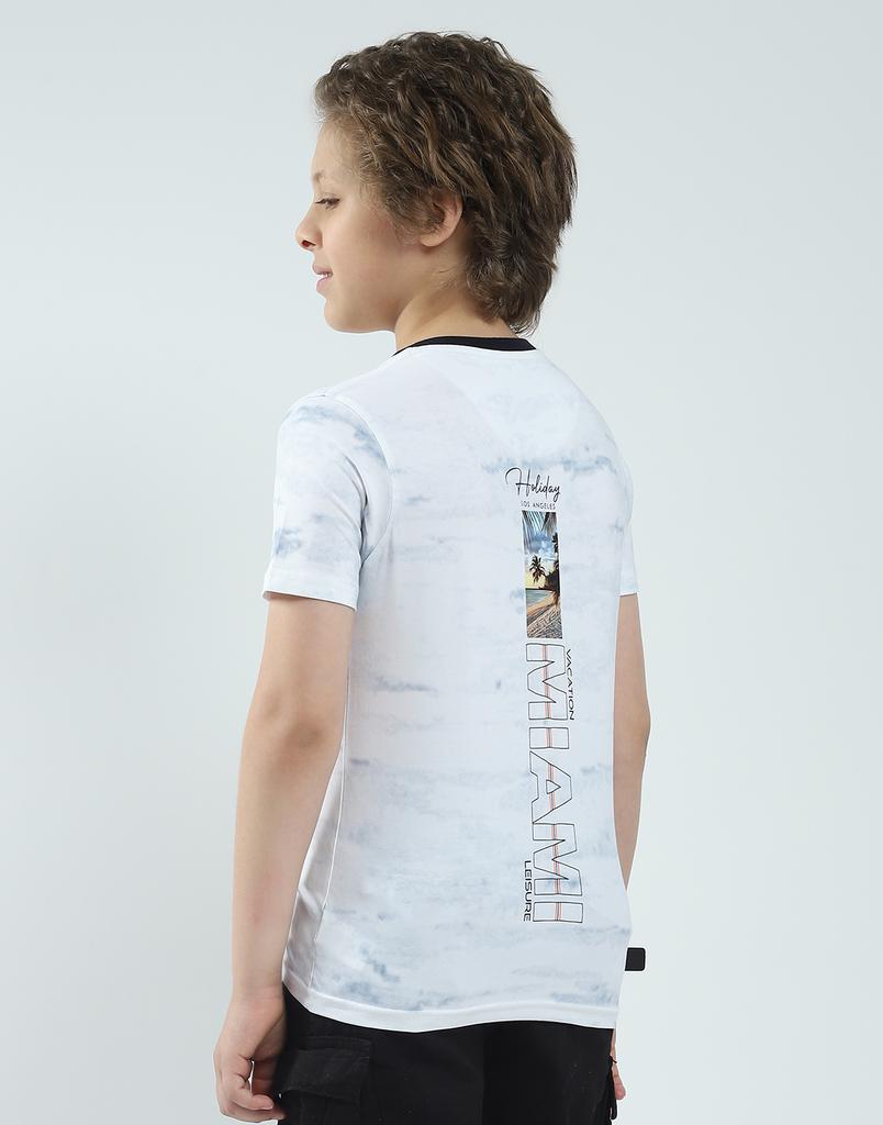 MONTE CARLO Boy's Regular Fit Printed Half Sleeve T-Shirt