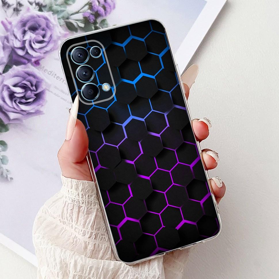 For Oppo Reno5 5G Case Stylish Flower Butterfly Soft Silicone Case For Oppo Reno5 Reno 5 K 5K Cases CPH2145 Cover Coque Bumper