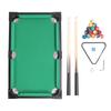 Small Pool Table Top Games Set with 16 Pool Balls 2 Cues 1 Triangle Rack 1 Chalks Tabletop Billiards Table Set for