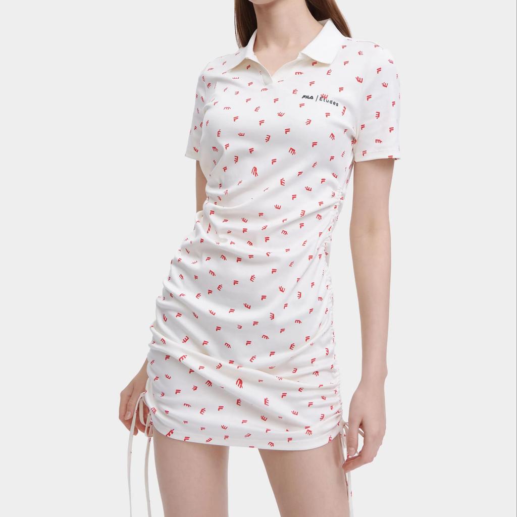 FILA Short Sleeved Dress Women's All Over Print (Unisex) Short-Sleeved Dresses F11W326302F ZA