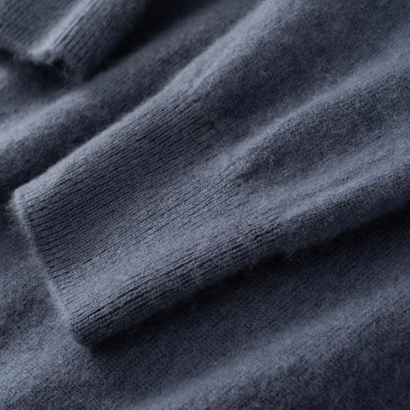 Кашемировый свитер с высоким воротником, пуловер, утолщенный свитер с основой и шерстяной вязаный свитер внутри.