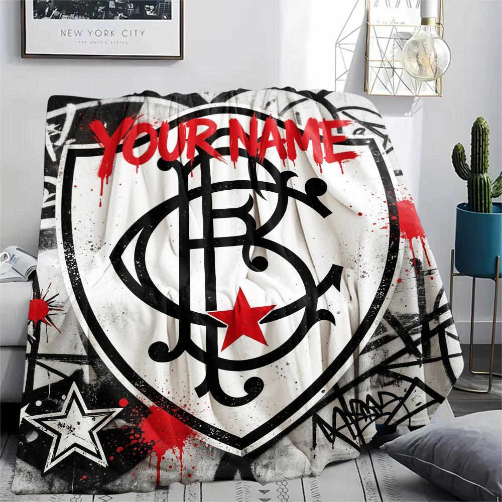 Custom Name,Botafogo Printed Flannel Blanket, soft throw for bedroom sofa, washable, Christmas present, great gift.