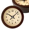 KATOMOKU Dual Use Clock 7, Brown, km-132BRRC, Wall/Tabletop Use, Radio-Controlled Clock, Continuous Second Hand, 15cm Diameter