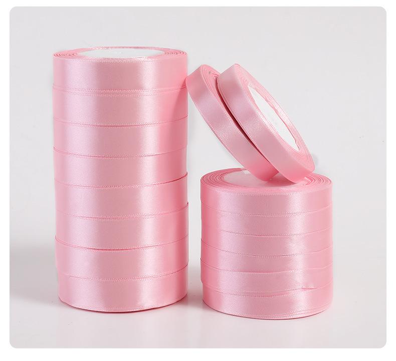22 метра/рулон 6/10/15/20/25/40/50 мм розовые шелковые атласные ленты для поделок своими руками бант подарочная упаковка вечеринка свадьба декоративные