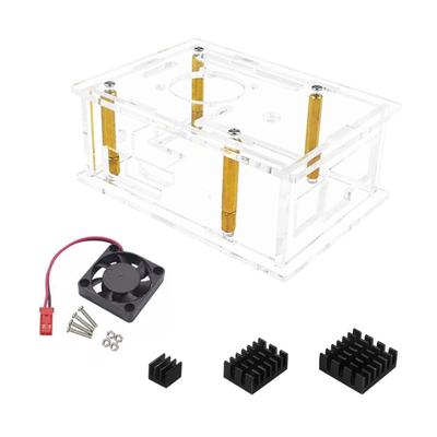 Акриловый корпус с охлаждающим вентилятором для платы разработки Orange Pi 3B, внешние оболочки с охлаждающим вентилятором и радиатором