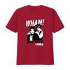 Wham 1984 Big Tour Print Dark Grey T Shirt for Men Fashion Retro Band Design vintage Washed Soft streetwear fashion Slightly