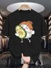 0105 Sushi Avocado  Summer Short-sleeved unisex T-Shirts, Fashionable and Trendy Printed  Bottoming Shirts, Male Teenagers' Spring and Summer Round Ne