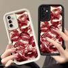 JT1 Абстрактное Искусство с Красными Губами Realme 14 15 Huawei P40 Honor 70 90 Infinix Tecno itel Motorola Google Все Модели Ангельские Глаза Мягкий ТПУ Чехол для Телефона