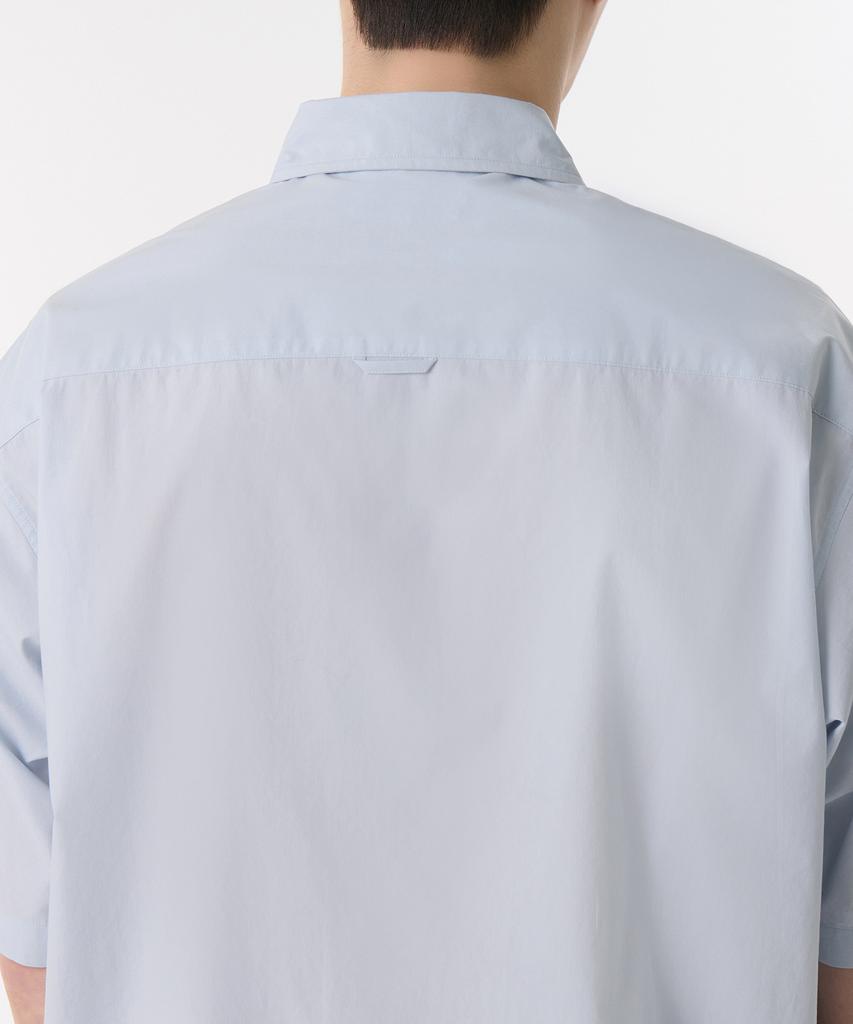 MUSINSA STANDARD Relaxed Soft Poplin Short Sleeve Shirt [Sky Blue]