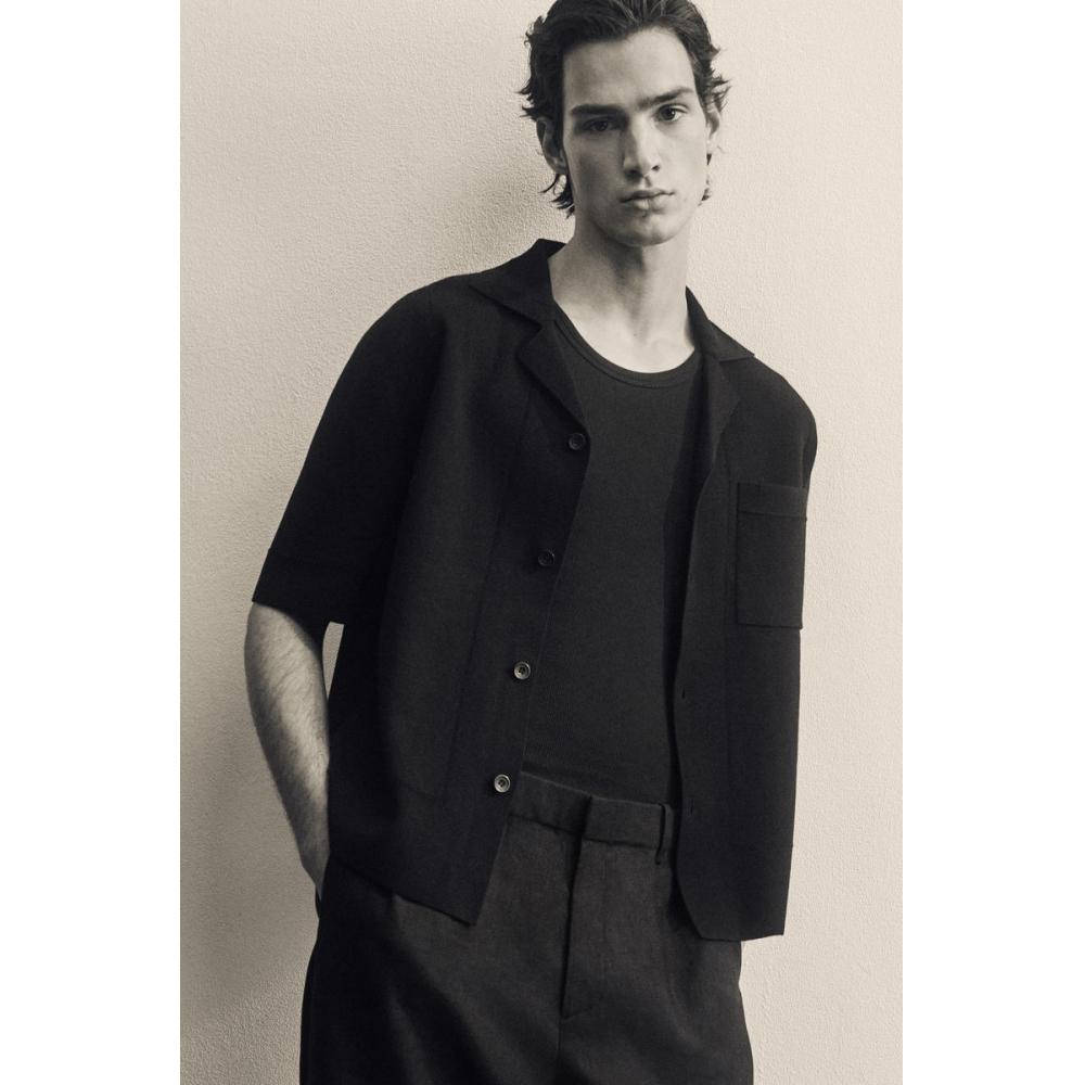 COS Рубашка из хлопка с японским узором