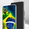 Phone Case For Xiaomi Mi Poco X7 X6 X5 NFC X3 Pro 17 15T 15 14T 14 13T 11 12 13 Lite Clear TPU Cover Large Brazil Flag