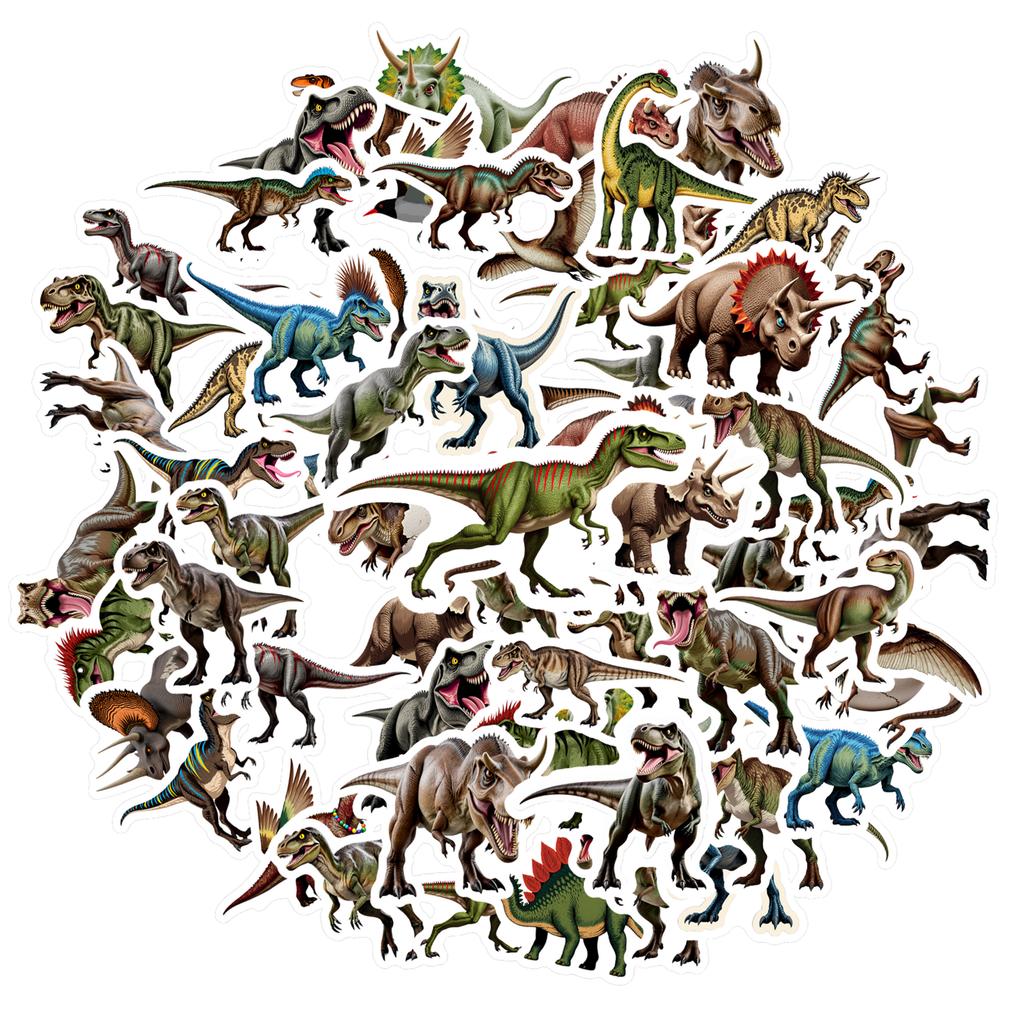 35pcs Cartoon Dinosaur Stickers Lovely Jurassic Stickers Funny Stickers For Suitcase Fridge Phone Luggage Laptop DIY
