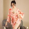 Сексуальный женский новый халат с японским принтом розовый кимоно костюм халат