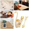 Light Luxury Tableware Gold High-end Metal Coffee Spoon Set Fruit Spoon Metal Swan Base Holder