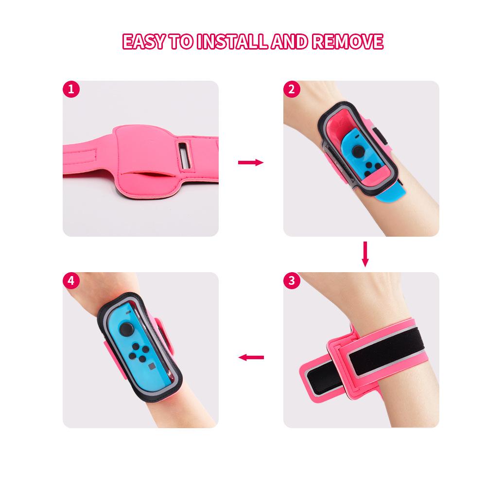 Зажим переключателя JOY-CON Регулируемый эластичный ремешок Just Dance Браслет на руку