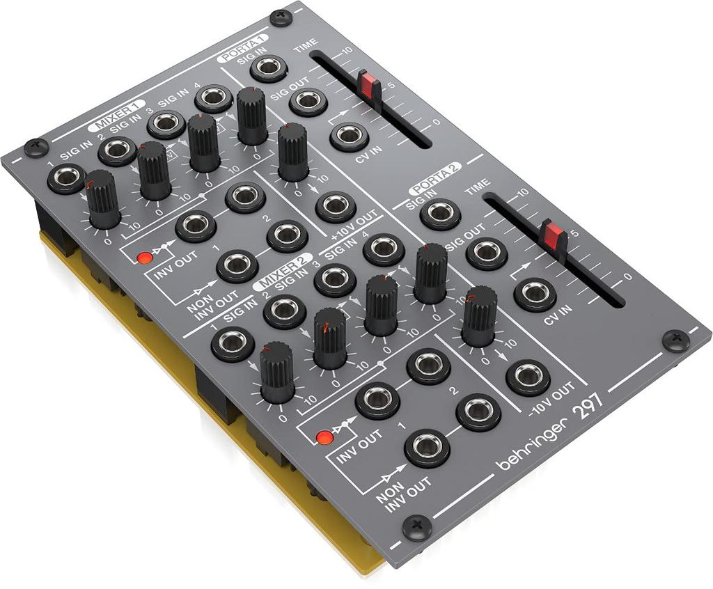 Behringer Analog Synthesizer Modular Eurorack Module Eurorack Compatible Analog Module SYSTEM100 Series 297 DUAL Gray Portamento/Utility PORTAMENTO/CV