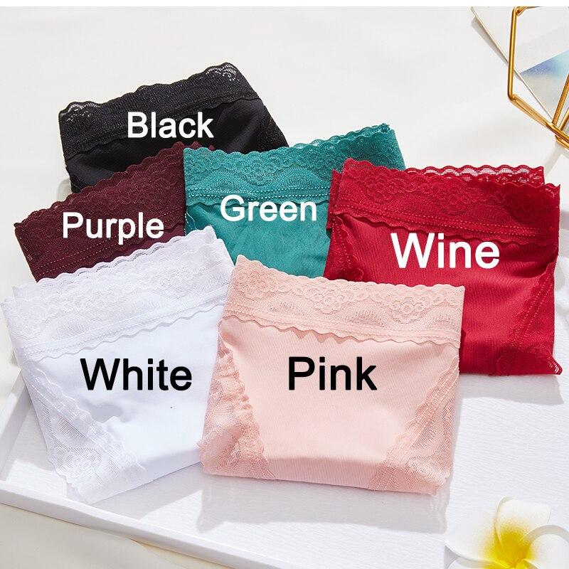 FINETOO 3PCS/Set Sexy S-XL Women Cotton Panties G-string Woman's Underwear Girl Lace Female Lingerie T-Back Lady Thong Intimates