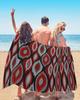 Beach Towel Modern Diamond Pattern Bath Pool Towels Red Geometric Lines Soft Absorbent Lightweight Large Quick Dry Swim Towels